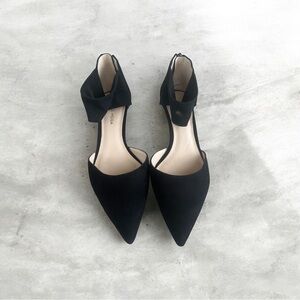 Pelle Moda Black Suede Pointed Toe Heels